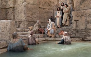 Jesus at the pool of Bethesda